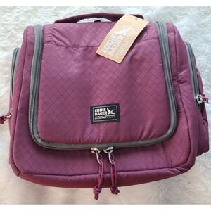 Eddie Bauer Expedition 2.0 Dopp Kit Port Burgundy Hanging Travel Toiletry Bag